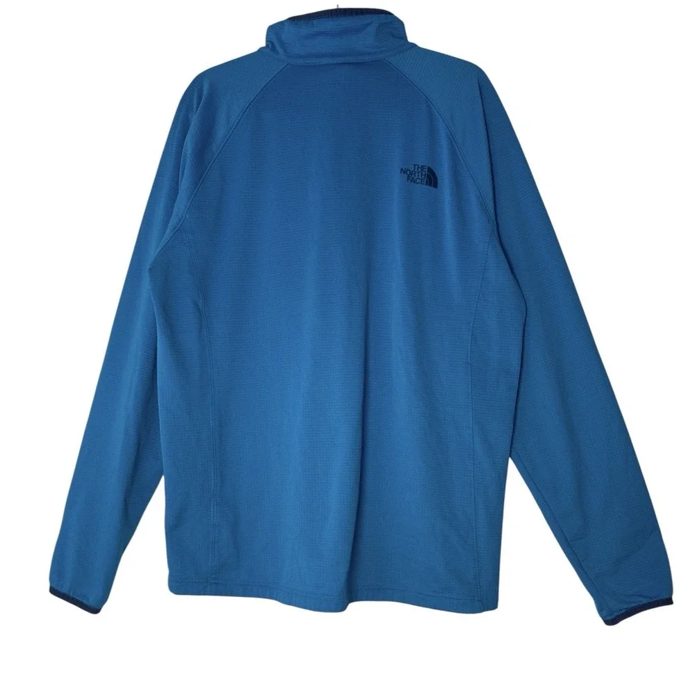 The North Face Borod Pullover Men's XL Blue 1/4 Zip Fleece‎ Stretch Long Sleeve